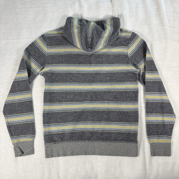 Quicksilver Men's Striped  Kangaroo Pockets Pullover Hoodie Size‎ S - Picture 2 of 11